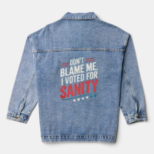 Geef me niet de schuld dat ik voor gezond verstand denim jacket