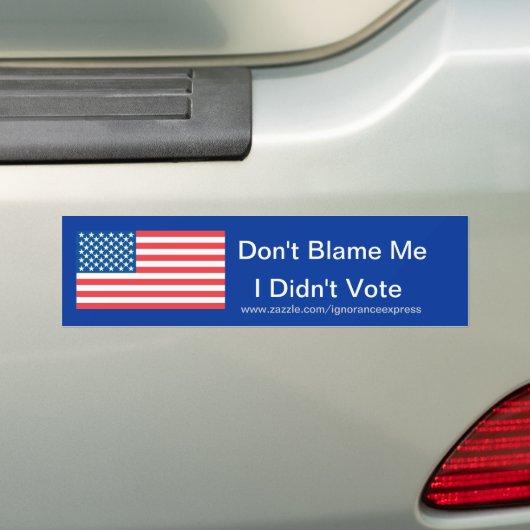 Geef me niet de schuld. Ik heb niet gestemd Bumpersticker (Op auto)