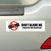 Geef me niet de schuld, ik heb voor de Amerikanen  Bumpersticker (Op auto)