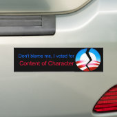 Geef me niet de schuld, ik heb voor Inhoud van Kar Bumpersticker (Op auto)