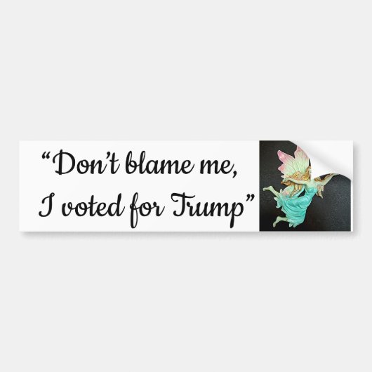 "Geef me niet de schuld, ik heb voor Trump gestemd Bumpersticker (Voorkant)
