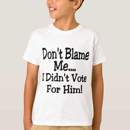 Geef me niet de schuld t-shirt (Voorkant)