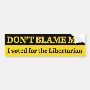 Geef me niet de schuld van Bumpersticker