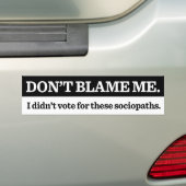 Geef me niet de schuld van Bumpersticker (Op auto)