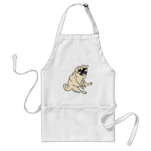 Geef me nu Pug Apron Standaard Schort