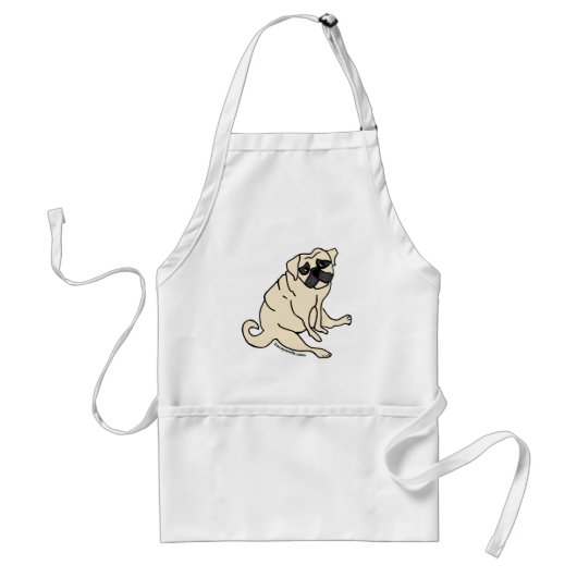 Geef me nu Pug Apron Standaard Schort (Voorkant)