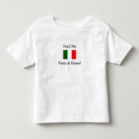 Geef me pasta en Kisses. Kinder Shirts (Voorkant)