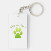 Geef me Paw groen Sleutelhanger (achterkant)