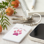 Geef me Paw roze Sleutelhanger (Voorkant Rechts)