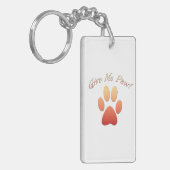 Geef me Paw sinaasappel Sleutelhanger (Voorkant Links)