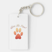 Geef me Paw sinaasappel Sleutelhanger (achterkant)