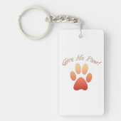 Geef me Paw sinaasappel Sleutelhanger (Voorkant)