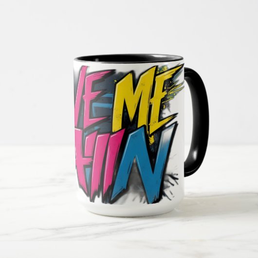 Geef me pijn mok (Voorkant rechts)