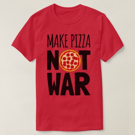 Geef me pizza alsjeblieft t-shirt (Design voorkant)
