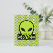Geef me ruimte, buitenaardse Alien Briefkaart (Staand voorkant)