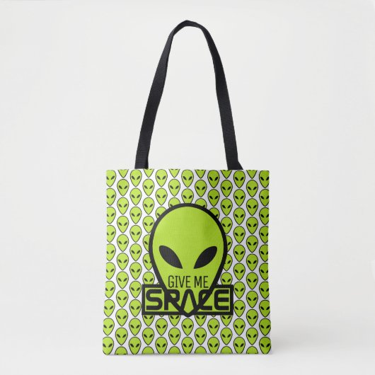 Geef me ruimte, buitenaardse Alien Tote Bag (Voorkant)