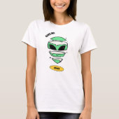 Geef me ruimte Funny Alien Cartoon T-shirt (Voorkant)