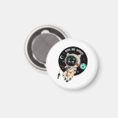 Geef me ruimte Funny Astronaut Cat Magneet (Voorkant / Achterkant)