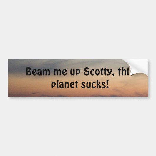 Geef me Scotty... Bumpersticker (Voorkant)