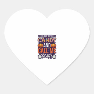 Geef Me Snoep Bel Griezelige Halloween Geest Pompo Hart Sticker