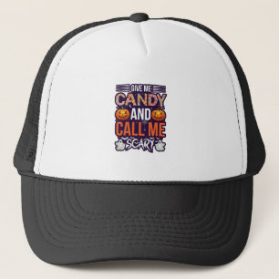 Geef Me Snoep Bel Griezelige Halloween Geest Pompo Trucker Pet