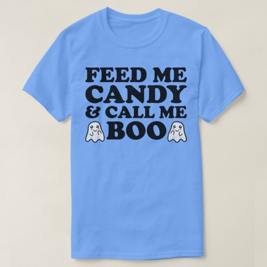 Geef me Snoep en noem me Boo Funny Halloween Ghos T-shirt (Design voorkant)