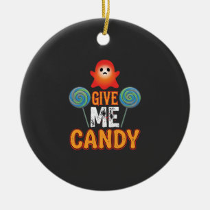 Geef Me Snoep Halloween Geest_1 Keramisch Ornament