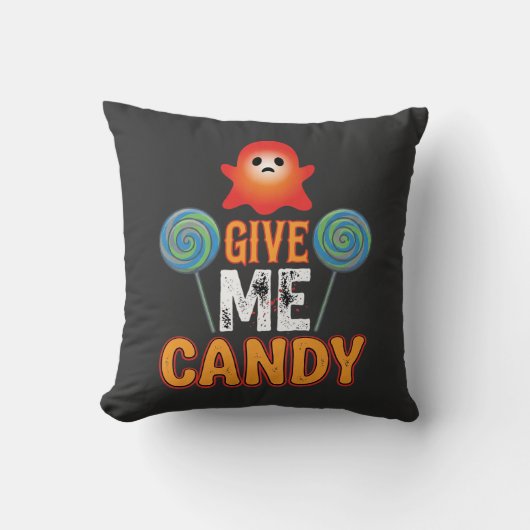 Geef Me Snoep Halloween Geest_1 Kussen (Voorkant)
