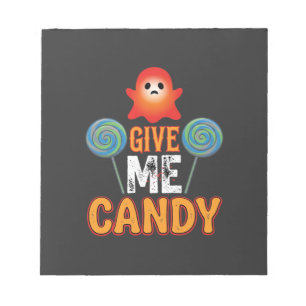 Geef Me Snoep Halloween Geest_1 Notitieblok