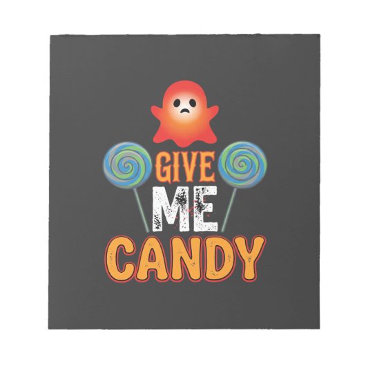 Geef Me Snoep Halloween Geest_1 Notitieblok (Voorkant)