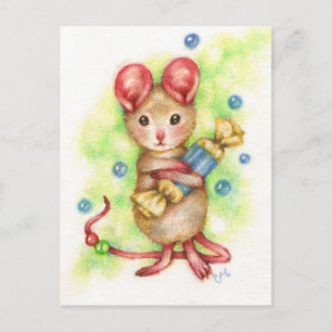 Geef me Snoep - Kute Mouse Art Briefkaart