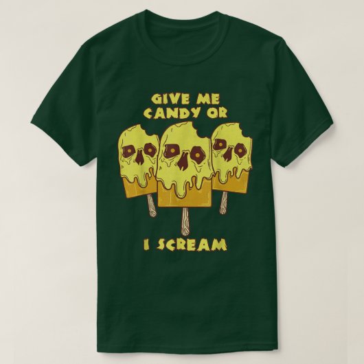 Geef me Snoep of ik Scream Funny Halloween Pun T-shirt (Design voorkant)