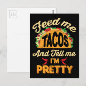 Geef me taco's en bel me, ik ben mooi Cinco de Briefkaart (Voorkant / Achterkant)