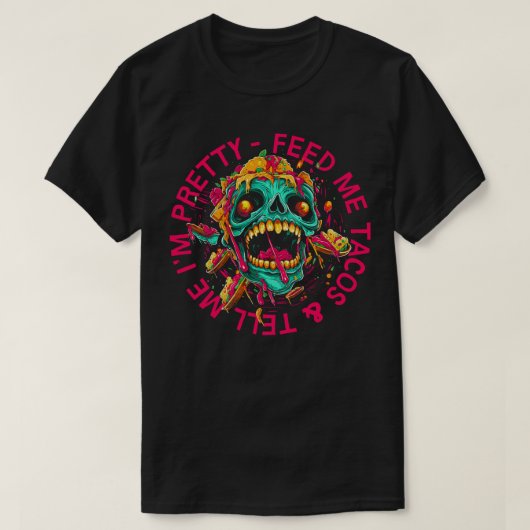Geef me taco's en vertel het me  t-shirt (Design voorkant)