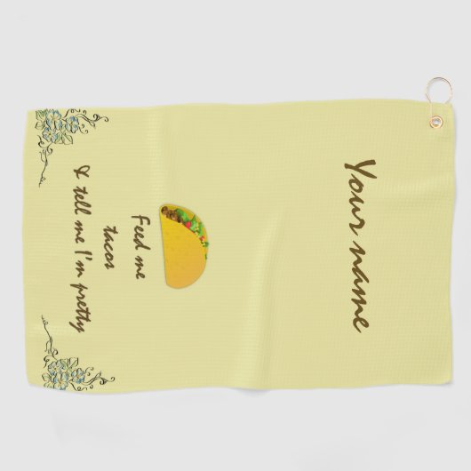 Geef me Tacos Golfhanddoek (Horizontaal)
