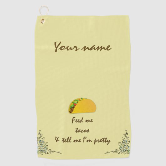 Geef me Tacos Golfhanddoek (Voorkant)