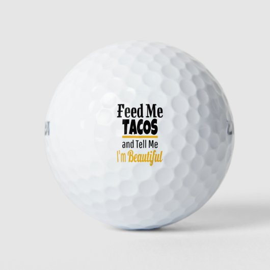 Geef me Tacos, grappige Humor Love TACOS Golfballen (Voorkant)