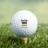 Geef me Tacos, grappige Humor Love TACOS Golfballen (Insitu Shirt)