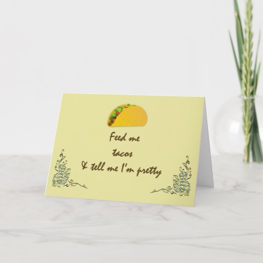 Geef me Tacos Kaart (Voorkant)