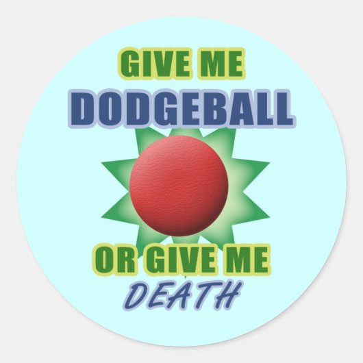 Geef me trefbal of geef me de dood ronde sticker (Voorkant)