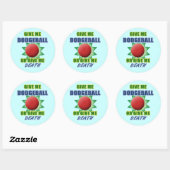 Geef me trefbal of geef me de dood ronde sticker (Vel)
