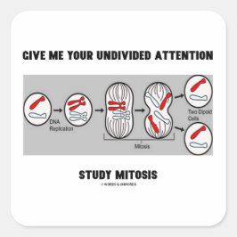 Geef me uw onverdeelde aandacht onderzoek Mitose Vierkante Sticker