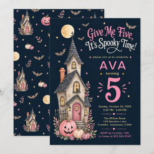 Geef me vijf griezelige Halloween 5e verjaardag Kaart