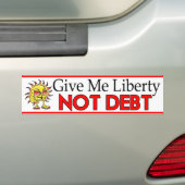 Geef me vrijheid bumpersticker (Op auto)