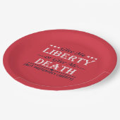 Geef me vrijheid of dood 4 juli papieren bordje (Gekanteld)