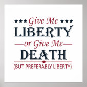 Geef me vrijheid of dood 4 juli poster (Voorkant)