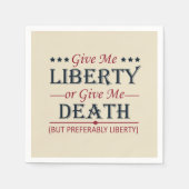 Geef me vrijheid of dood 4 juli servet (Voorkant)