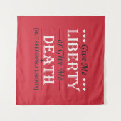 Geef me vrijheid of dood 4 juli wandkleed (Voorkant (horizontaal))