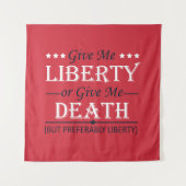 Geef me vrijheid of dood 4 juli wandkleed (Voorkant)