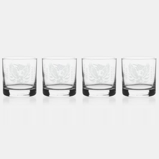 Geef me vrijheid of geef me de dood Drinkware Set Whisky Glas (Achterkant)